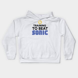 Training to beat Sonic! Kids Hoodie